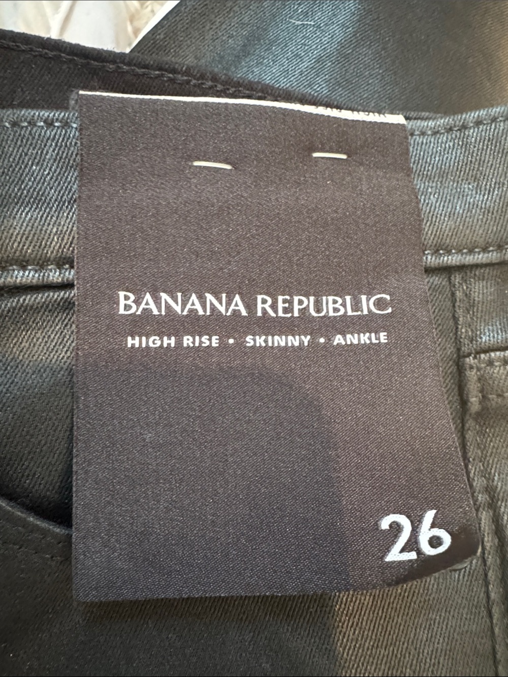 Banana Republic Black Coated Skinny Jeans NWT - Picture 5 of 7